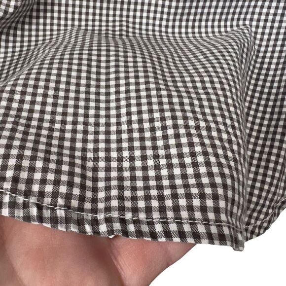 Lauren Ralph Lauren Button Up Top Womens  Size M Plaid Flip Cuff Black green tag - Picture 5 of 16